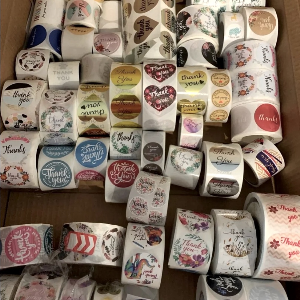 100 - Assorted Thank You Stickers